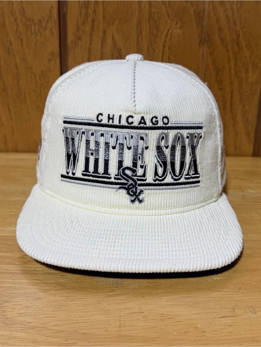 Chicago White Sox Corduroy Snapback Hat Golfer Throwback World Series Patch NEW